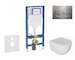 Geberit Duofix - Set předstěnové instalace, klozetu Oudee a sedátka softclose, tlačítko Sigma20, nerez SANI11CA6101B