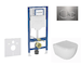 Geberit Duofix - Set předstěnové instalace, klozetu Oudee a sedátka softclose, tlačítko Sigma20, nerez SANI11CA6101B