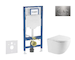 Geberit Duofix - Set předstěnové instalace, klozetu Oudee a sedátka softclose, tlačítko Sigma20, nerez SANI11CA6170