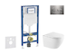 Geberit Duofix - Set předstěnové instalace, klozetu Oudee a sedátka softclose, tlačítko Sigma20, nerez SANI11CA6173