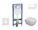 Geberit Duofix - Set předstěnové instalace, klozetu Oudee a sedátka softclose, tlačítko Sigma30, bílá/chrom SANI11CA3101B