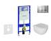 Geberit Duofix - Set předstěnové instalace, klozetu Oudee a sedátka softclose, tlačítko Sigma30, lakovaný chrom mat/chrom SANI11