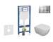 Geberit Duofix - Set předstěnové instalace, klozetu Oudee a sedátka softclose, tlačítko Sigma30, lakovaný chrom mat/chrom SANI11