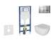 Geberit Duofix - Set předstěnové instalace, klozetu Oudee a sedátka softclose, tlačítko Sigma30, lakovaný chrom mat/chrom SANI11