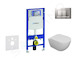 Geberit Duofix - Set předstěnové instalace, klozetu Oudee a sedátka softclose, tlačítko Sigma30, lakovaný chrom mat/chrom SANI11