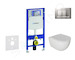 Geberit Duofix - Set předstěnové instalace, klozetu Oudee a sedátka softclose, tlačítko Sigma30, lakovaný chrom mat/chrom SANI11