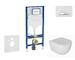Geberit Duofix - Set předstěnové instalace, klozetu Oudee a sedátka softclose, tlačítko Sigma50, chrom/alpská bílá SANI11CA3134B