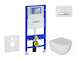 Geberit Duofix - Set předstěnové instalace, klozetu Oudee a sedátka softclose, tlačítko Sigma50, chrom/alpská bílá SANI11CA3134
