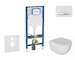 Geberit Duofix - Set předstěnové instalace, klozetu Oudee a sedátka softclose, tlačítko Sigma50, chrom/alpská bílá SANI11CA3134B