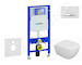 Geberit Duofix - Set předstěnové instalace, klozetu Oudee a sedátka softclose, tlačítko Sigma50, chrom/alpská bílá SANI11CA3126