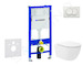 Geberit Duofix - Set předstěnové instalace, klozetu Oudee Vortex a sedátka softclose, tlačítko Delta, bílá SANI11CA3191