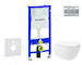 Geberit Duofix - Set předstěnové instalace, klozetu Oudee Vortex a sedátka softclose, tlačítko Delta01, lesklý chrom SANI11CA115