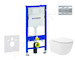 Geberit Duofix - Set předstěnové instalace, klozetu Oudee Vortex a sedátka softclose, tlačítko Delta01, lesklý chrom SANI11CA115