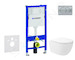 Geberit Duofix - Set předstěnové instalace, klozetu Oudee Vortex a sedátka softclose, tlačítko Delta01, matný chrom SANI11CA1151