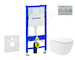 Geberit Duofix - Set předstěnové instalace, klozetu Oudee Vortex a sedátka softclose, tlačítko Delta01, matný chrom SANI11CA1157