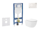 Geberit Duofix - Set předstěnové instalace, klozetu Oudee Vortex a sedátka softclose, tlačítko Sigma01, alpská bílá SANI11CA3184