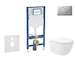 Geberit Duofix - Set předstěnové instalace, klozetu Oudee Vortex a sedátka softclose, tlačítko Sigma01, lakovaný matný chrom SAN