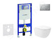 Geberit Duofix - Set předstěnové instalace, klozetu Oudee Vortex a sedátka softclose, tlačítko Sigma01, lakovaný matný chrom SAN