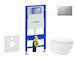 Geberit Duofix - Set předstěnové instalace, klozetu Oudee Vortex a sedátka softclose, tlačítko Sigma01, lakovaný matný chrom SAN