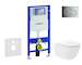 Geberit Duofix - Set předstěnové instalace, klozetu Oudee Vortex a sedátka softclose, tlačítko Sigma01, lesklý chrom SANI11CA115