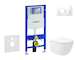 Geberit Duofix - Set předstěnové instalace, klozetu Oudee Vortex a sedátka softclose, tlačítko Sigma20, bílá/chrom SANI11CA3174