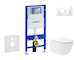 Geberit Duofix - Set předstěnové instalace, klozetu Oudee Vortex a sedátka softclose, tlačítko Sigma20, bílá/chrom SANI11CA3185