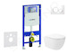 Geberit Duofix - Set předstěnové instalace, klozetu Oudee Vortex a sedátka softclose, tlačítko Sigma20, bílá/chrom SANI11CA3174