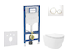 Geberit Duofix - Set předstěnové instalace, klozetu Oudee Vortex a sedátka softclose, tlačítko Sigma20, bílá/pozlacená SANI11CA3