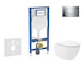 Geberit Duofix - Set předstěnové instalace, klozetu Oudee Vortex a sedátka softclose, tlačítko Sigma20, chrom SANI11CA1153B