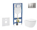 Geberit Duofix - Set předstěnové instalace, klozetu Oudee Vortex a sedátka softclose, tlačítko Sigma20, lakovaný chrom mat/chrom