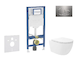 Geberit Duofix - Set předstěnové instalace, klozetu Oudee Vortex a sedátka softclose, tlačítko Sigma20, nerez SANI11CA6108B