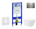 Geberit Duofix - Set předstěnové instalace, klozetu Oudee Vortex a sedátka softclose, tlačítko Sigma20, nerez SANI11CA6107
