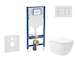 Geberit Duofix - Set předstěnové instalace, klozetu Oudee Vortex a sedátka softclose, tlačítko Sigma30, bílá/bílá mat SANI11CA31