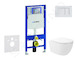 Geberit Duofix - Set předstěnové instalace, klozetu Oudee Vortex a sedátka softclose, tlačítko Sigma30, bílá/bílá mat SANI11CA31