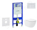 Geberit Duofix - Set předstěnové instalace, klozetu Oudee Vortex a sedátka softclose, tlačítko Sigma30, bílá/bílá mat SANI11CA31
