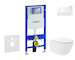 Geberit Duofix - Set předstěnové instalace, klozetu Oudee Vortex a sedátka softclose, tlačítko Sigma30, bílá/chrom SANI11CA3186