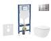 Geberit Duofix - Set předstěnové instalace, klozetu Oudee Vortex a sedátka softclose, tlačítko Sigma30, lakovaný chrom mat/chrom
