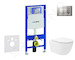 Geberit Duofix - Set předstěnové instalace, klozetu Oudee Vortex a sedátka softclose, tlačítko Sigma30, lakovaný chrom mat/chrom