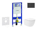 Geberit Duofix - Set předstěnové instalace, klozetu Oudee Vortex a sedátka softclose, tlačítko Sigma30, matná černá/černá SANI11