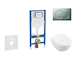 Geberit Duofix - Set předstěnové instalace, klozetu Subway 2.0 a sedátka softclose, tlačítko Sigma01, matný chrom SANI11CK2110