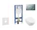 Geberit Duofix - Set předstěnové instalace, klozetu Subway 2.0 a sedátka softclose, tlačítko Sigma01, matný chrom SANI11CK2110