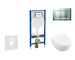 Geberit Duofix - Set předstěnové instalace, klozetu Subway 2.0 a sedátka softclose, tlačítko Sigma20, matný chrom/chrom SANI11CK