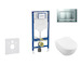 Geberit Duofix - Set předstěnové instalace, klozetu Subway 2.0 a sedátka softclose, tlačítko Sigma20, matný chrom/chrom SANI11CK