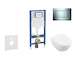 Geberit Duofix - Set předstěnové instalace, klozetu Subway 2.0 a sedátka softclose, tlačítko Sigma30, lesklý chrom/matný chrom S