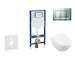 Geberit Duofix - Set předstěnové instalace, klozetu Subway 2.0 a sedátka softclose, tlačítko Sigma30, matný chrom/chrom SANI11CK