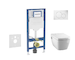 Geberit Duofix - Set předstěnové instalace, klozetu TECEone a sedátka softclose, tlačítko Sigma01, alpská bílá SANI11CT3100