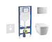 Geberit Duofix - Set předstěnové instalace, klozetu TECEone a sedátka softclose, tlačítko Sigma01, lesklý chrom SANI11CT1101