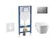 Geberit Duofix - Set předstěnové instalace, klozetu TECEone a sedátka softclose, tlačítko Sigma01, matný chrom SANI11CT2102
