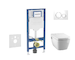 Geberit Duofix - Set předstěnové instalace, klozetu TECEone a sedátka softclose, tlačítko Sigma20, bílá/lesklý chrom SANI11CT310
