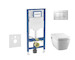 Geberit Duofix - Set předstěnové instalace, klozetu TECEone a sedátka softclose, tlačítko Sigma20, matný chrom/chrom SANI11CT210